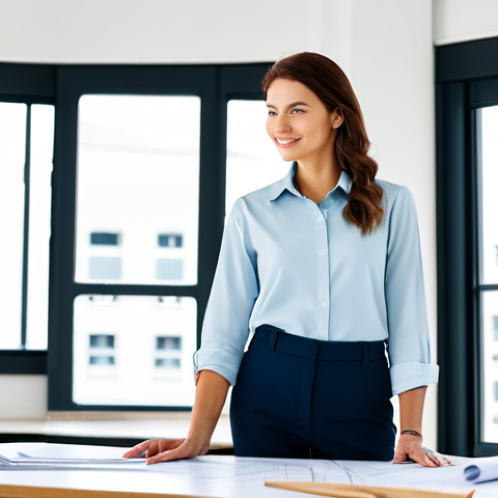 멀티모달 학습을 위한 코칭 방법론 - **Subject:** A professional architect
    **Clothing:** Fully clothed, wearing a stylish, modest blo...