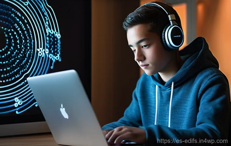 멀티모달 학습의 사용자 경험 디자인 - **Prompt 2: Beyond the Screen - A Symphony of Sensory Technology**
    "A person in their late twent...