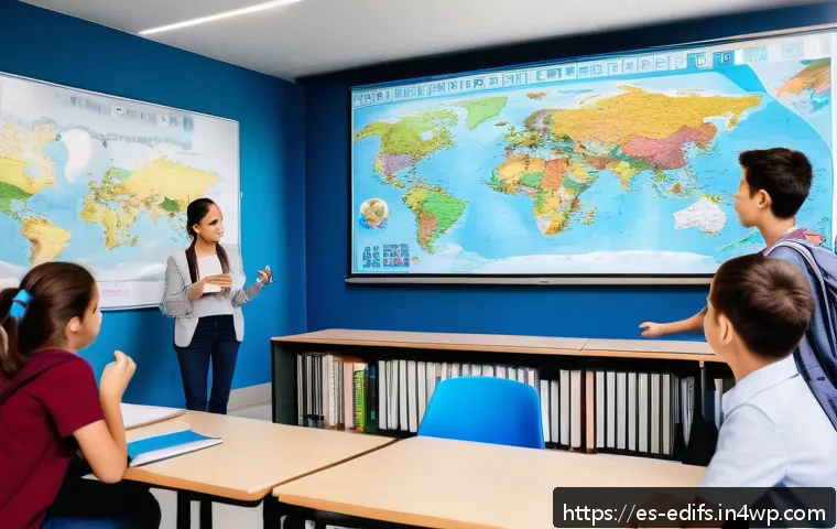 멀티모달 학습의 동기 부여 요인 - A modern classroom scene in Spain where diverse students are engaged in multimodal learning: some ar...
