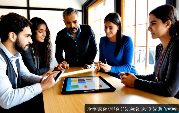 멀티모달 학습을 위한 커뮤니케이션 전략 - Photorealistic university workshop in Madrid, diverse Spanish-speaking adult learners collaborating ...